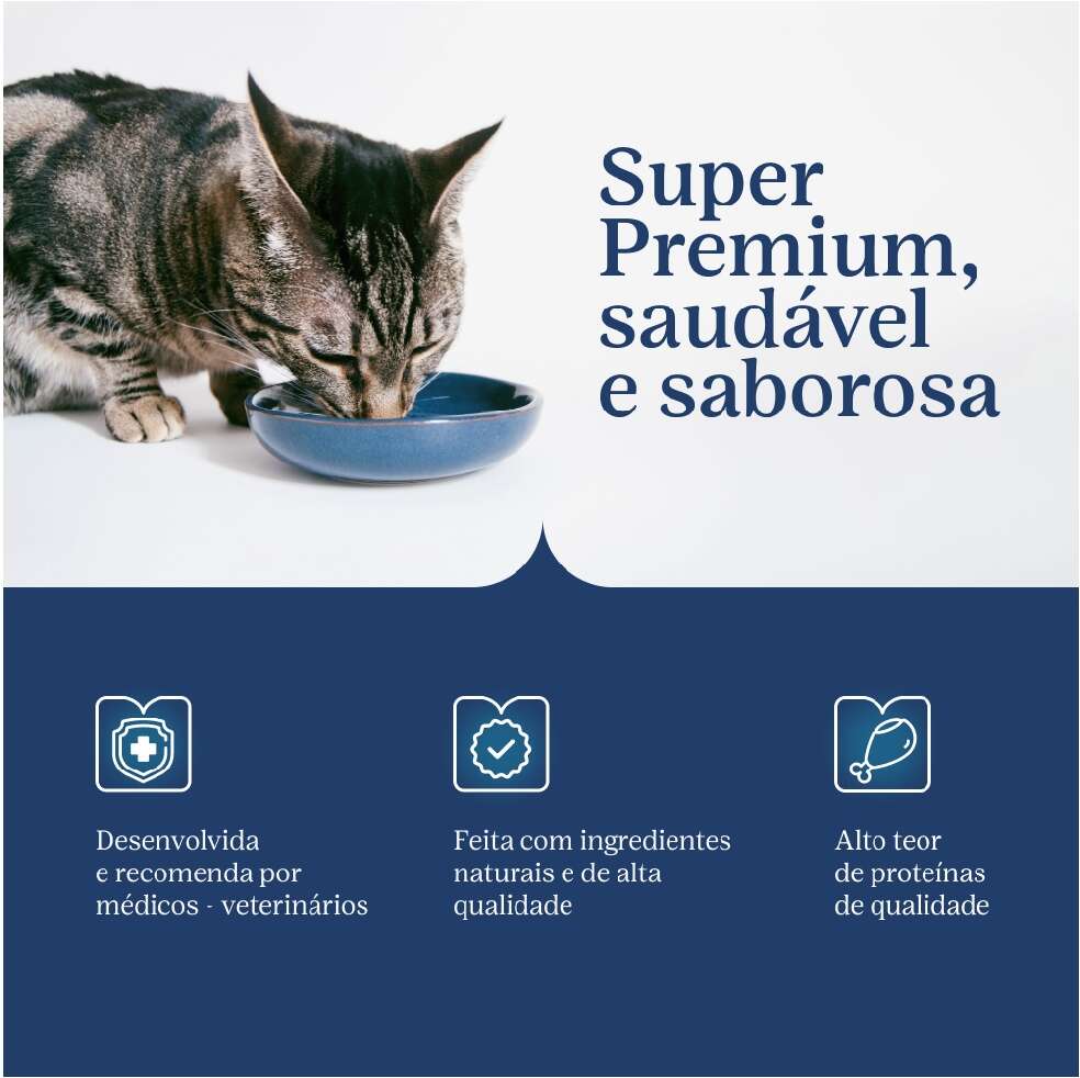 Ração Liva Sabor Frango para Gatos Adultos Castrados - 7,5kg