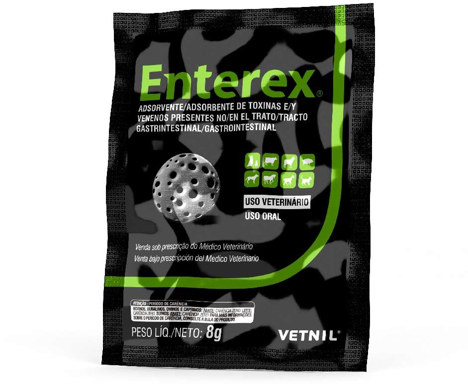 Adsorvente de Toxinas e Venenos Enterex Vetnil - 8 g