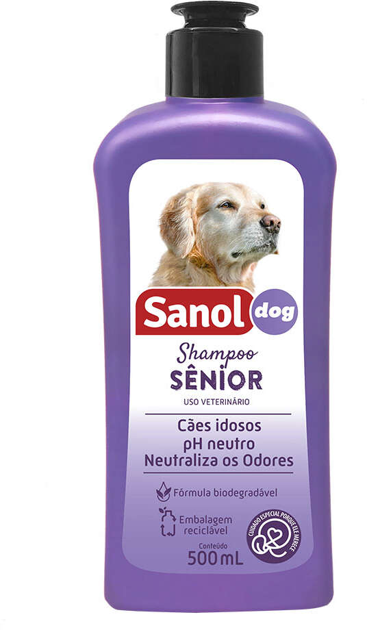 Shampoo Sênior Sanol Dog Roxo - 500 mL