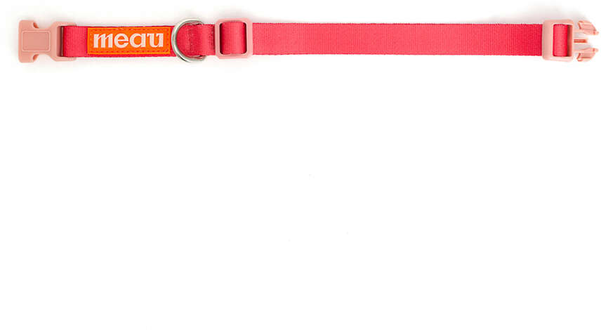 Coleira Meau Duo Rosa Chiclete - Tam. P