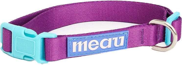 Coleira Meau Duo Roxo Azul - Tam. G