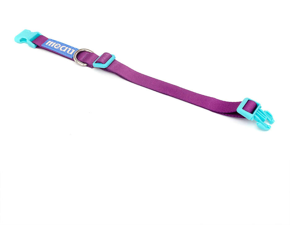Coleira Meau Duo Roxo Azul - Tam. G