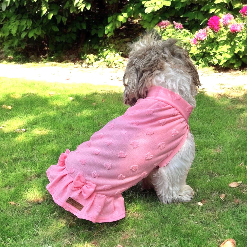 Vestido Fábrica Pet Coração Rosa - Tam. GG