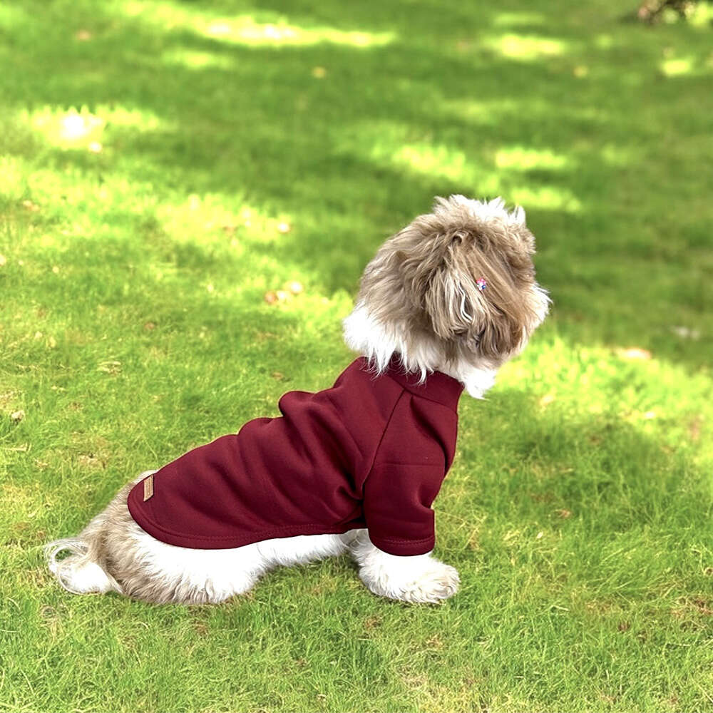 Blusa Moletom com Manga Fábrica Pet Vinho - Tam. P