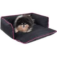Cama Pickorruchos Pratic Nylon Impermeável Preto e Rosa - Tam. P