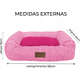 Cama Retangular Fábrica Pet Listra Pink