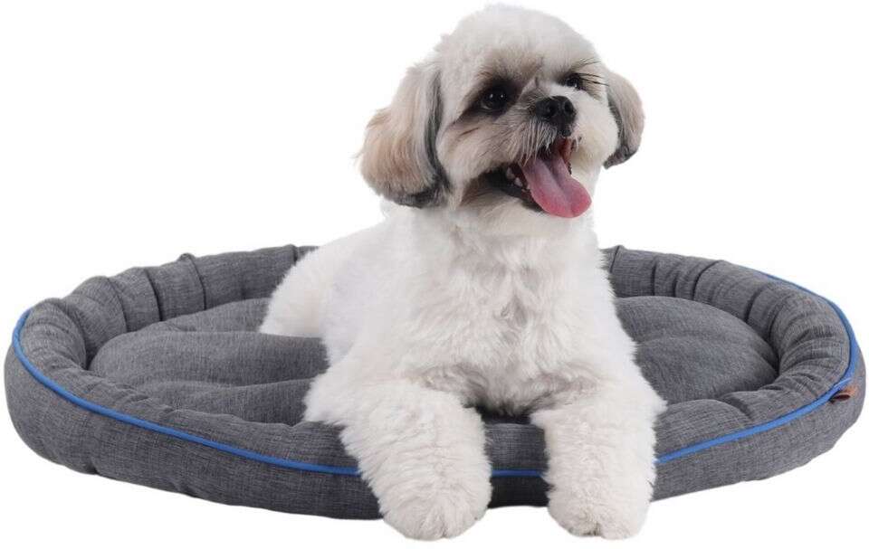 Cama Pickorruchos Essence Dupla Face Cinza e Azul - Tam. GG