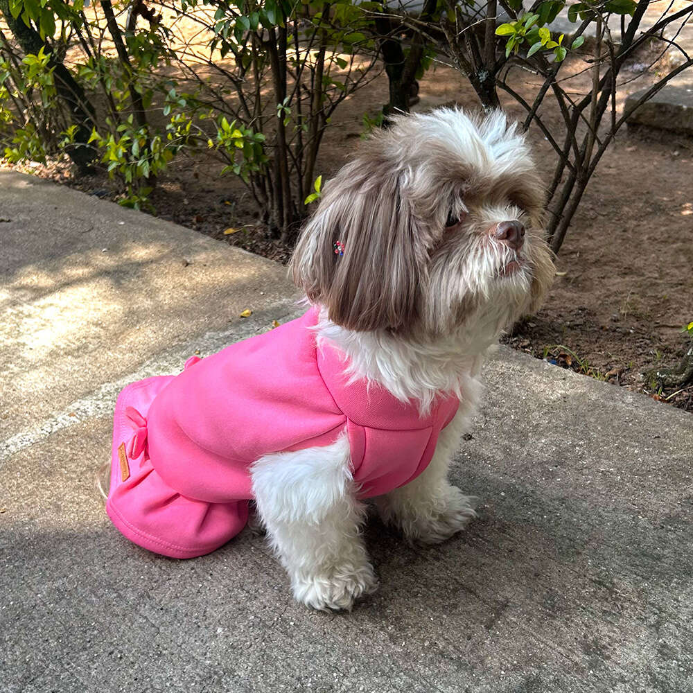 Vestido Moletom Fábrica Pet Pink - Tam. M