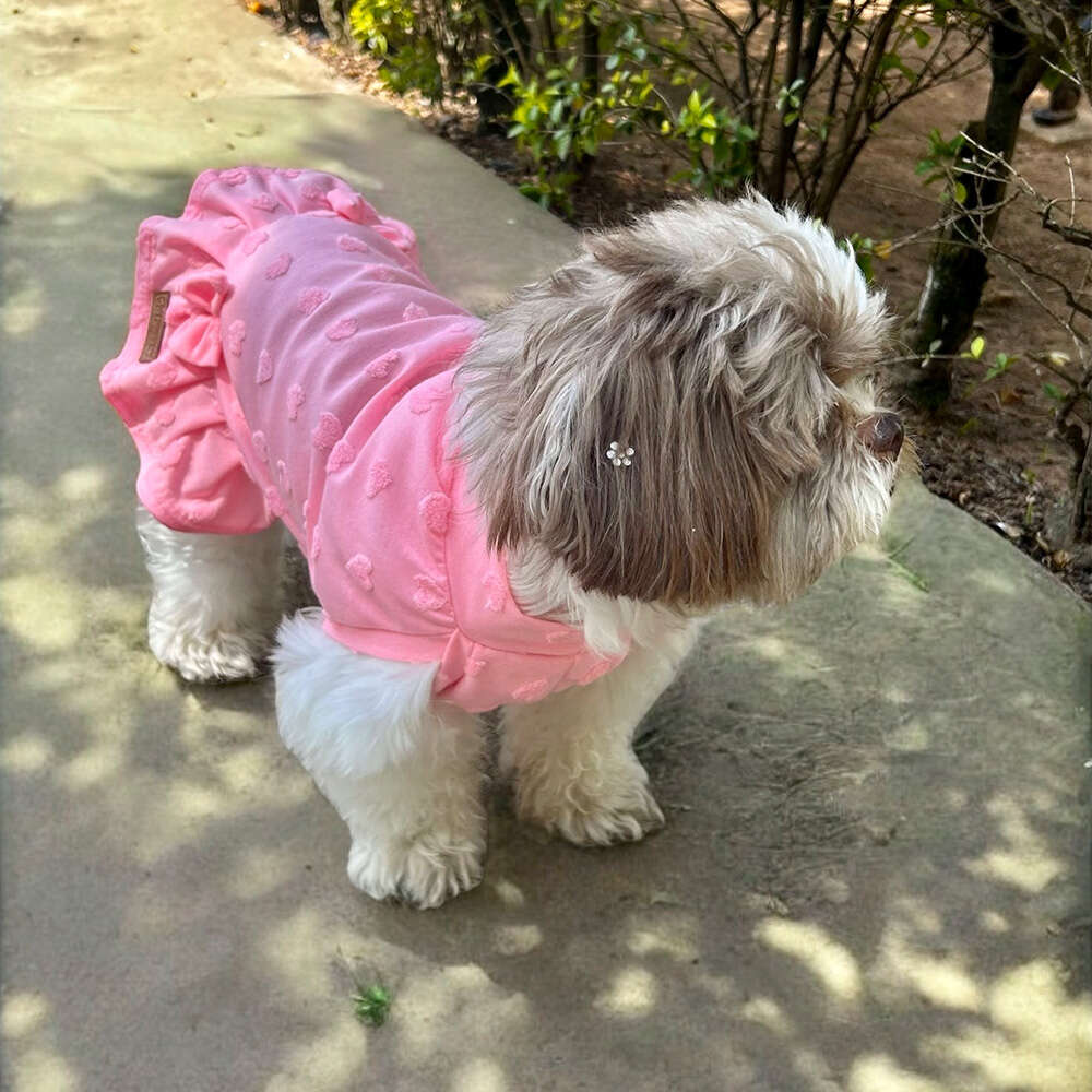 Vestido Fábrica Pet Coração Rosa - Tam. GG