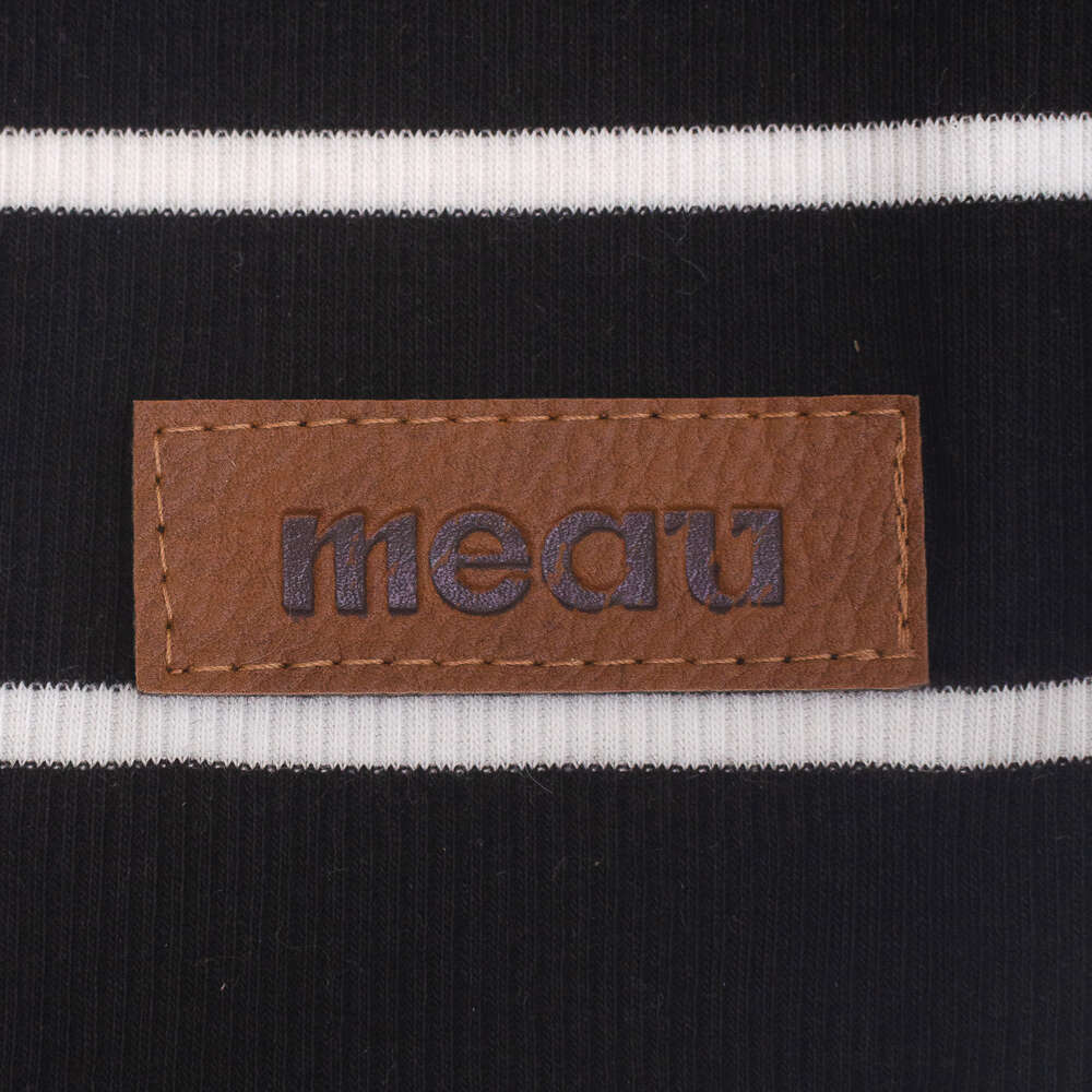 Moletom Meau Cacharrel de Malha Listrado Preto e Branco - Tam. 03