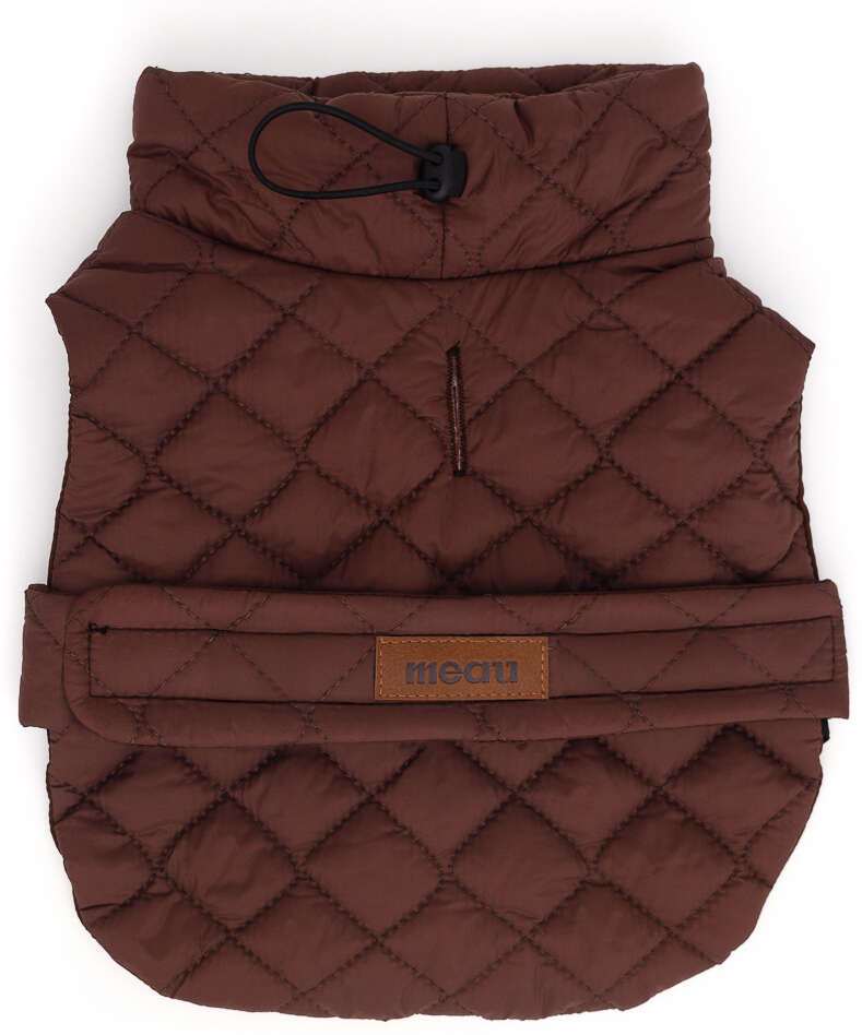 Jaqueta Meau Puffer Matelassê com Velcro Marrom - Tam. 04