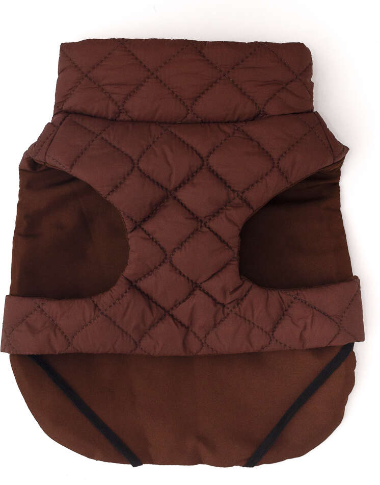 Jaqueta Meau Puffer Matelassê com Velcro Marrom - Tam. 04