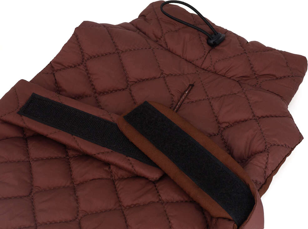 Jaqueta Meau Puffer Matelassê com Velcro Marrom - Tam. 04
