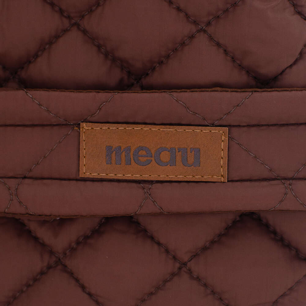 Jaqueta Meau Puffer Matelassê com Velcro Marrom - Tam. 04