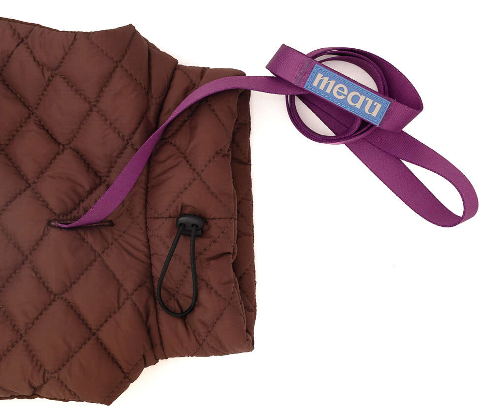 Jaqueta Meau Puffer Matelassê com Velcro Marrom - Tam. 04