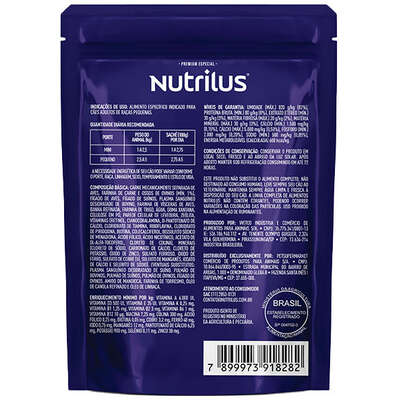 Ração Úmida Nutrilus Sabor Cordeiro para Cães Adultos de Raças Pequenas