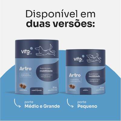 Suplemento Palatavel Vitz Pet Artro para Cães Adultos Porte Médio e Grande