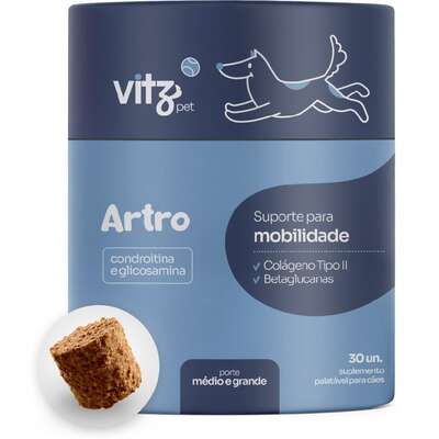Suplemento Palatavel Vitz Pet Artro para Cães Adultos Porte Médio e Grande
