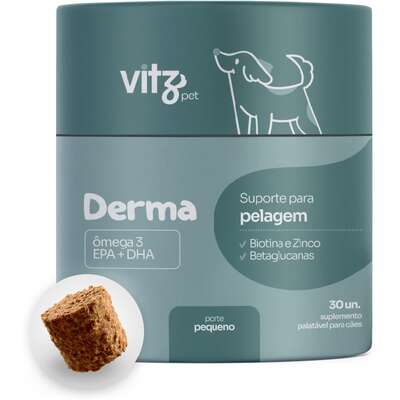 Suplemento Palatável Vitz Pet Derma para Cães de Porte Pequeno”