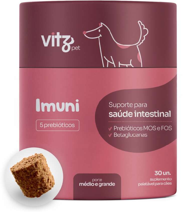 Suplemento Palatável Vitz Pet Imuni para Cães de Porte Médio e Grande - 30 Unidades