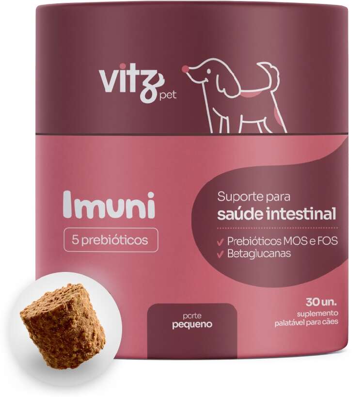 Suplemento Palatavel Vitz Pet Imuni para Cães Adultos de Porte Pequeno - 30 Unidades
