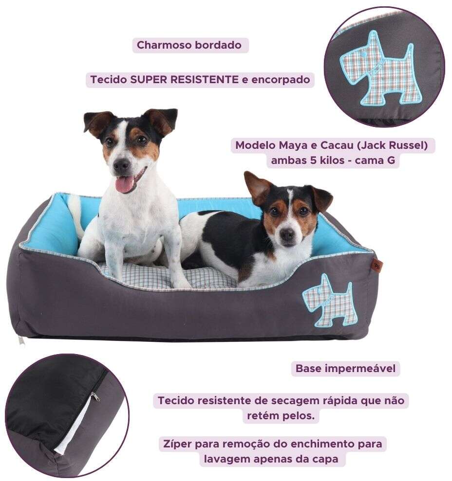 Cama Pickorruchos Puppy Azul - Tam. GG