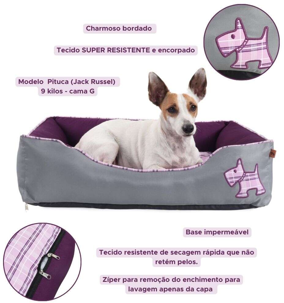 Cama Pickorruchos Puppy Violeta - Tam. GG