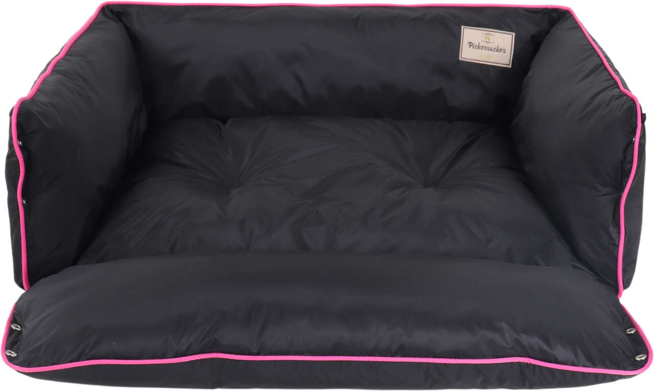 Cama Pickorruchos Pratic Nylon Impermeável Preto e Rosa - Tam. GG