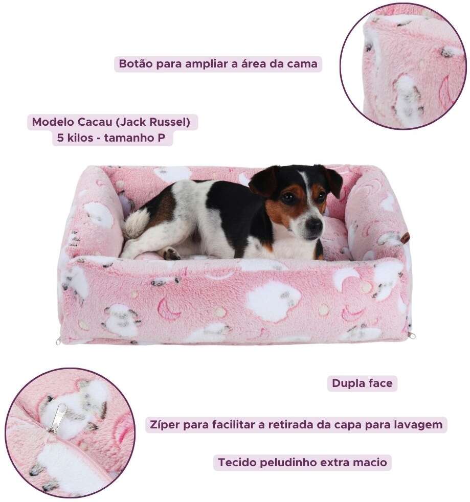Cama Pickorruchos Aspen Dupla Face Rosa - G