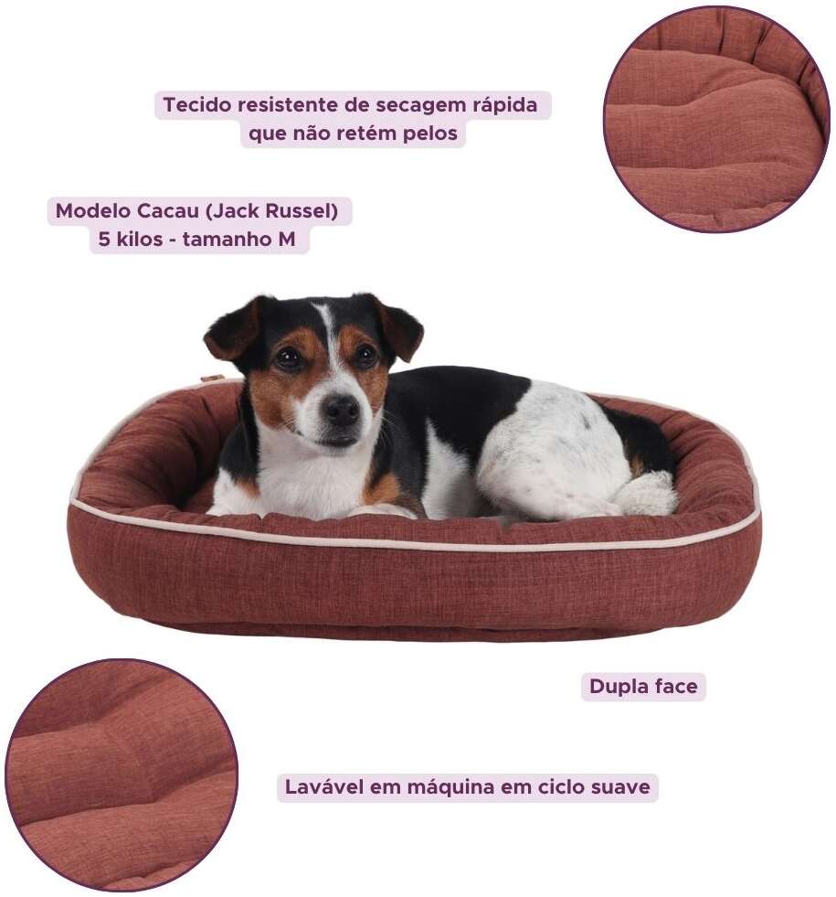 Cama Pickorruchos Essence Dupla Face Brownie - Tam. G