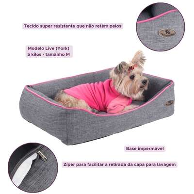 Cama Pickorruchos Sofist Cinza e Rosa”