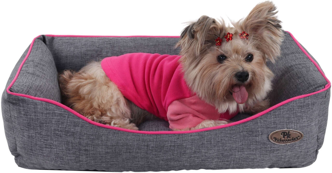 Cama Pickorruchos Sofist Cinza e Rosa - Tam. GG