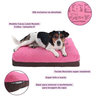 Almofada Puff Pickorruchos Retrô Reciclato Rosa
