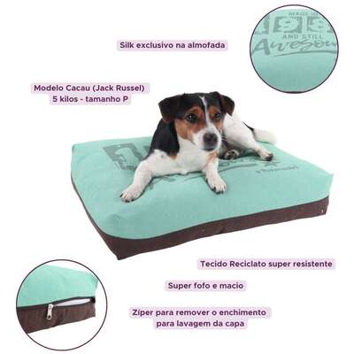 Almofada Puff Pickorruchos Retrô Reciclato Mint