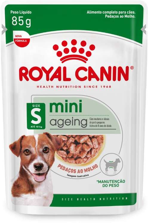 Ração Royal Canin Sachê Size Health Nutrition Wet para Cães Adultos Raças Pequenas a partir de 12 Anos de Idade - 85 g