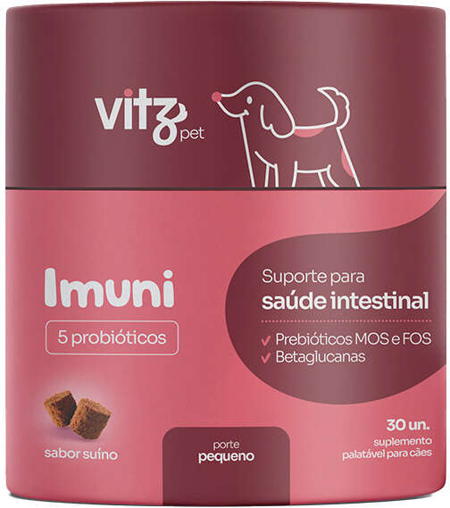 Suplemento Palatavel Vitz Pet Imuni para Cães Adultos de Porte Pequeno - 30 Unidades