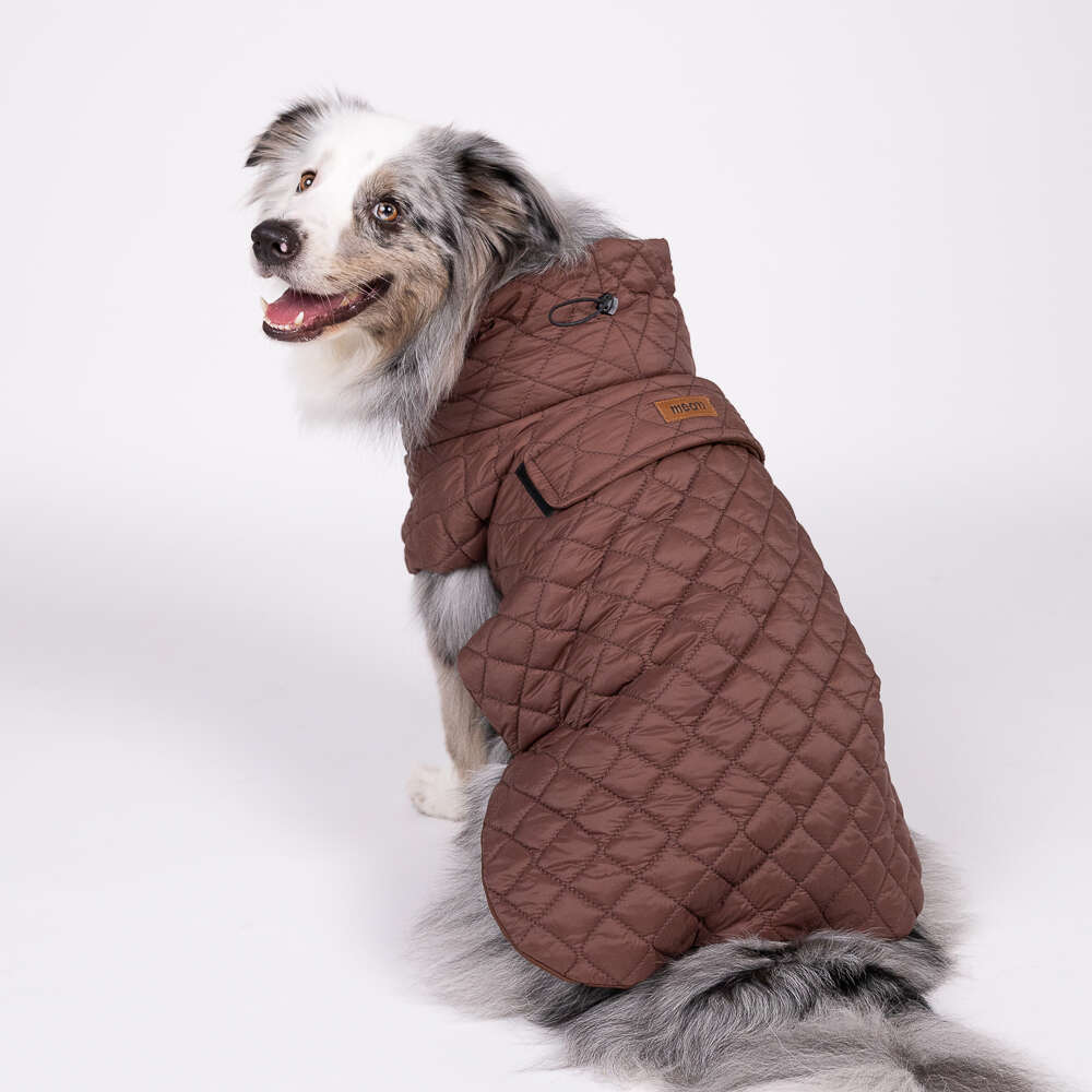 Jaqueta Meau Puffer Matelassê com Velcro Marrom - Tam. 04