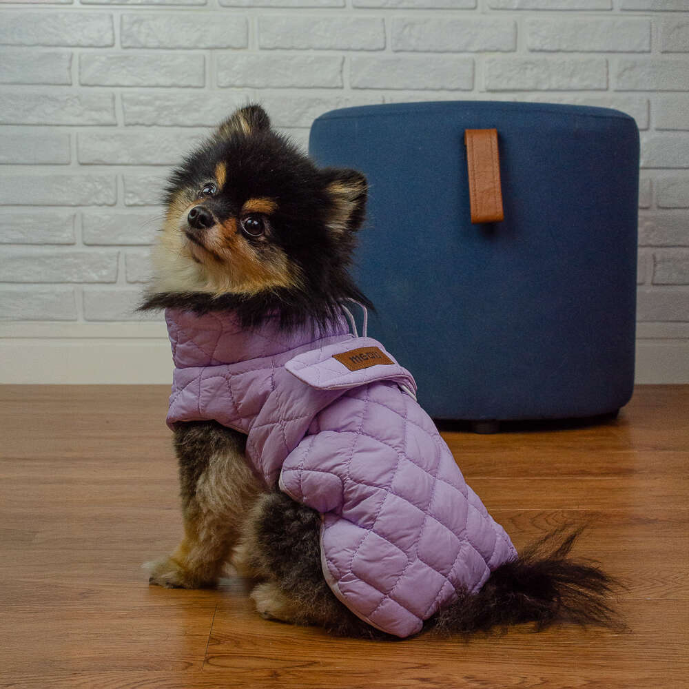 Jaqueta Meau Puffer Matelassê com Velcro Lilás - Tam. 04