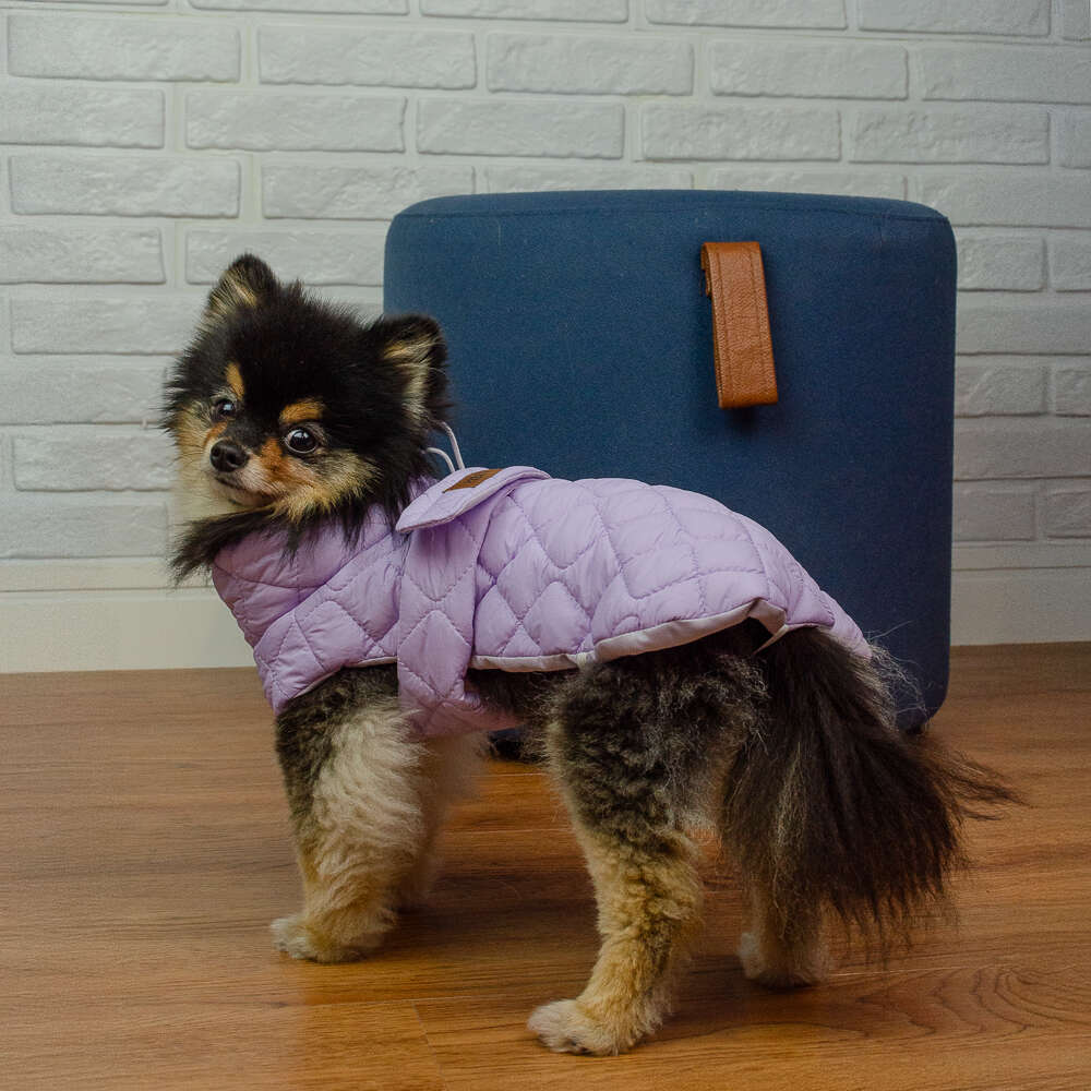 Jaqueta Meau Puffer Matelassê com Velcro Lilás - Tam. 04