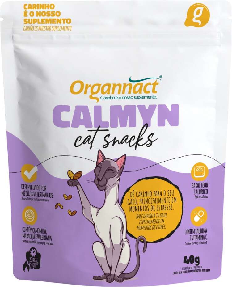 Suplemento Organnact Calmyn Cat Snacks - 40 g