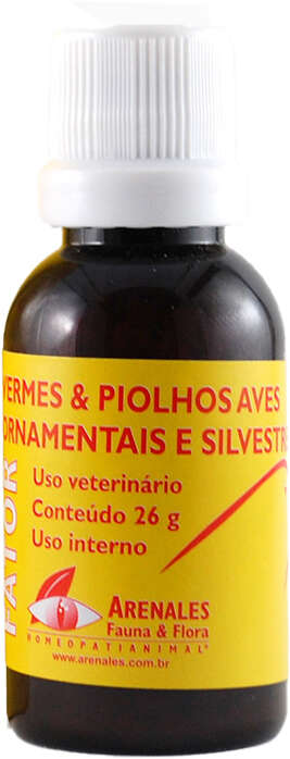 Sistema de Terapia Arenales Fator Vermes & Piolhos Aves Ornamentais e Silvestres - 26 g