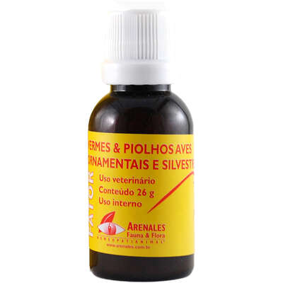 Sistema de Terapia Arenales Fator Vermes & Piolhos Aves Ornamentais e Silvestres - 26 g