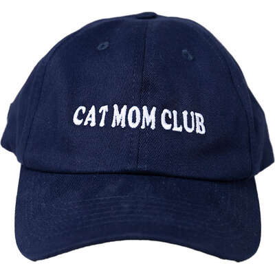 Boné Cat Mom Club Marinho