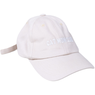 Boné Cat Mom Club Bege