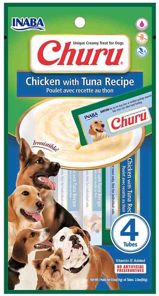 Petisco Churu para Cães Sabor Frango com Atum - 1 Pacote (4 Unidades)