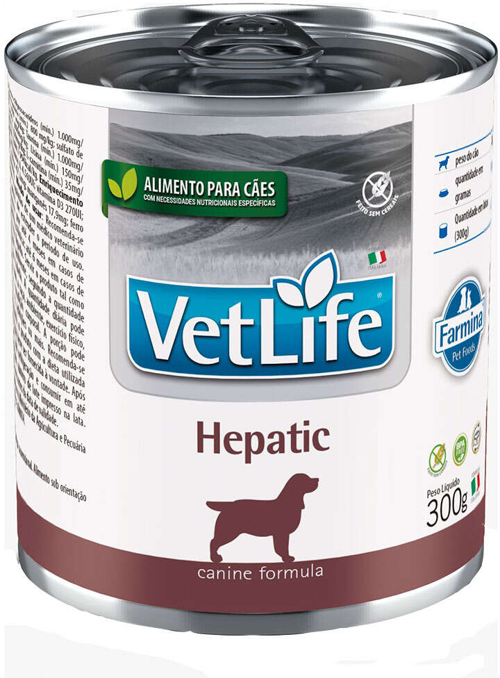 Ração Úmida Farmina Vet Life Hepatic para Cães Adultos - 300 g