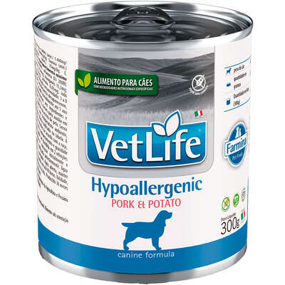 Ração Úmida Farmina Vet Life Hypoallergenic Porco e Batata para Cães Adultos