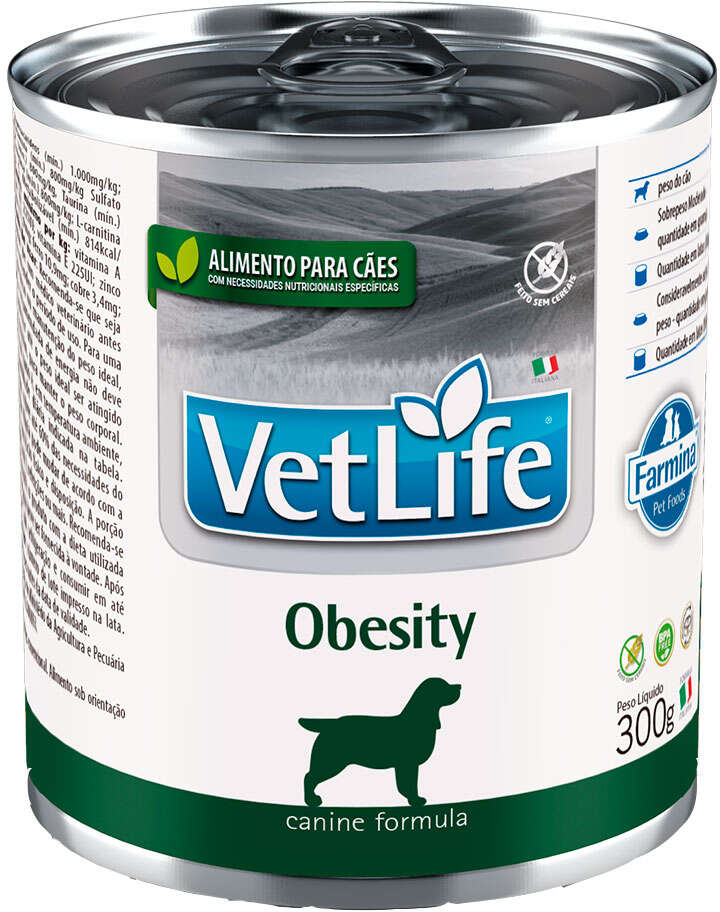 Ração Úmida Farmina Vet Life Obesity para Cães Adultos - 300 g