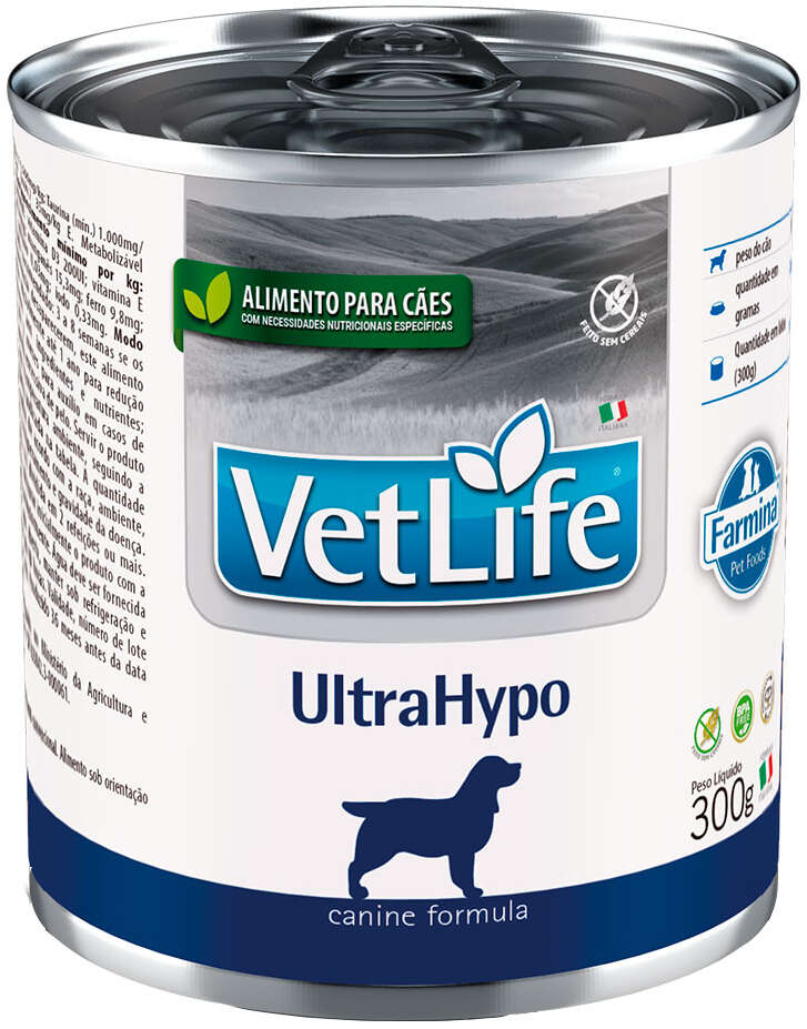 Ração Úmida Farmina Vet Life Ultrahypo para Cães Adultos - 300 g
