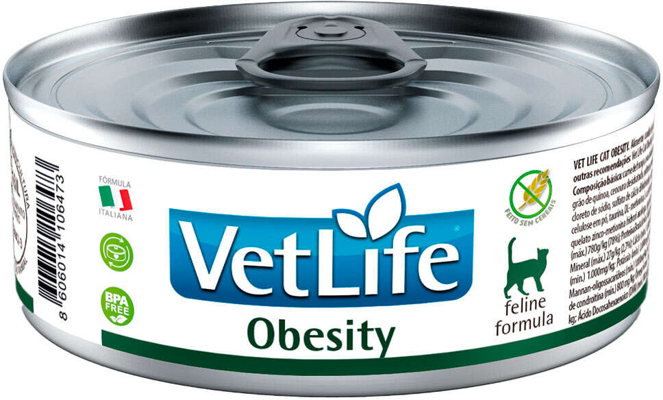 Ração Úmida Farmina Vet Life Obesity para Gatos Adultos - 85 g